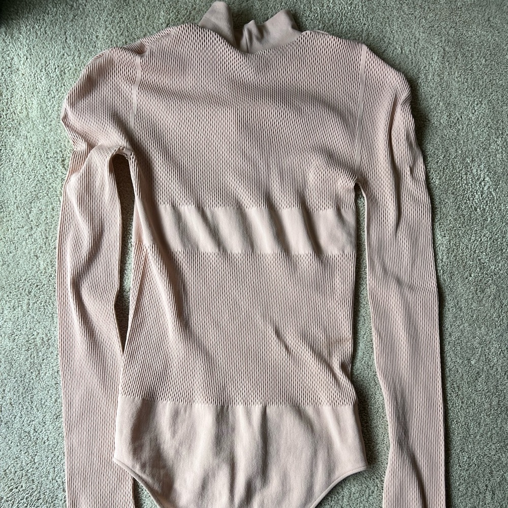 FENDI Light Pink Micro Mesh Bodysuit XL - Picture 5 of 10